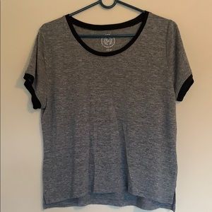 GRAY & BLACK TISSUE TEE